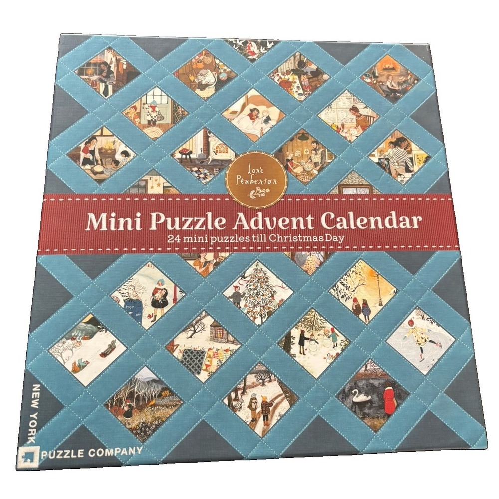 Loré Pemberton Advent Calendar - 24 Set of 100 Piece Mini Jigsaw Puzzles NYPC